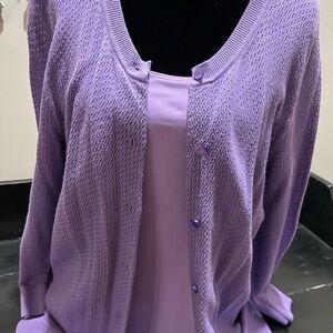 Chico's Lavender Knit Cardigan